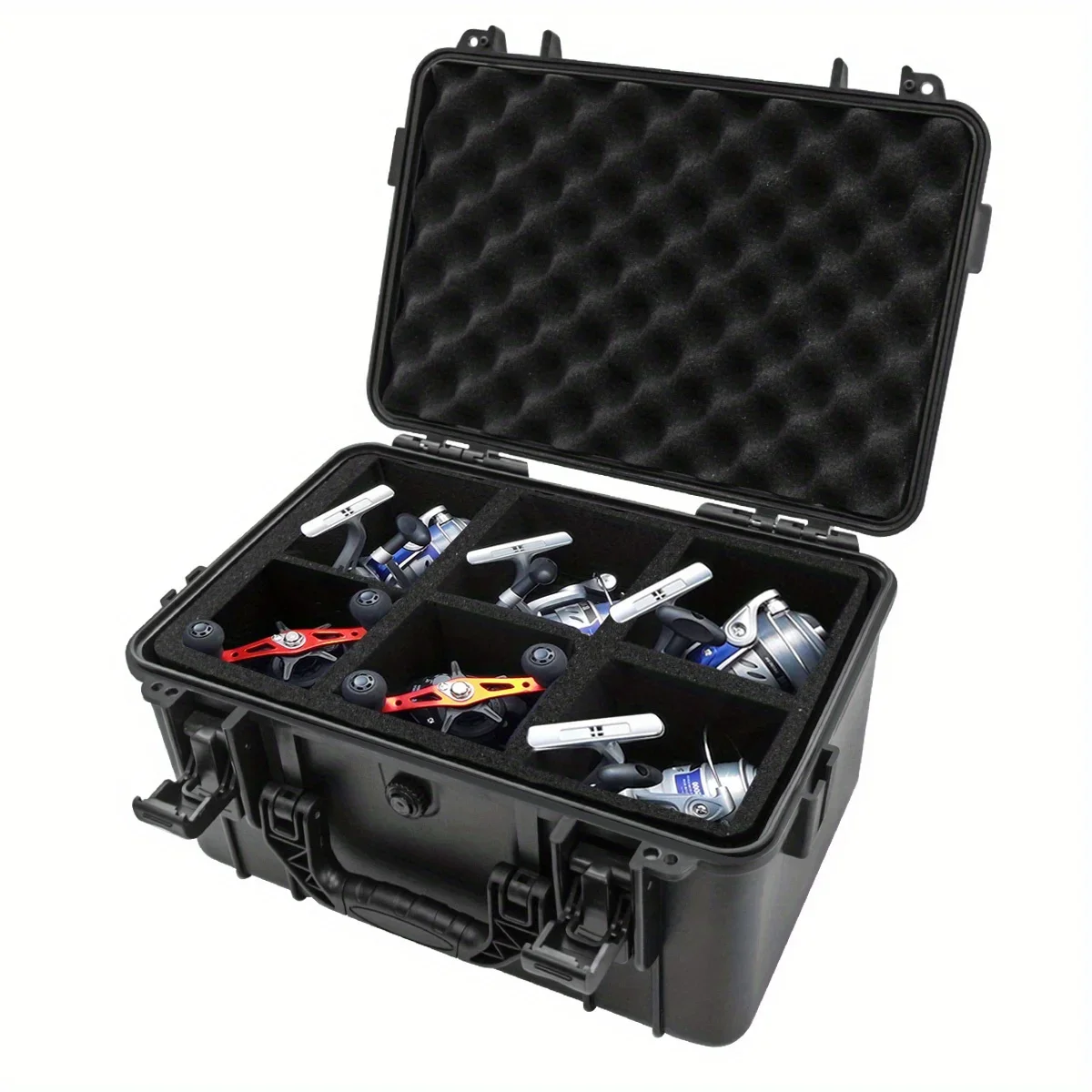 1 portable toolbox with pre cu - Fish Finder Case recension och pris